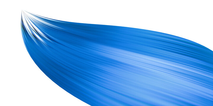 abstract 3d swoosh stroke, on transparent background