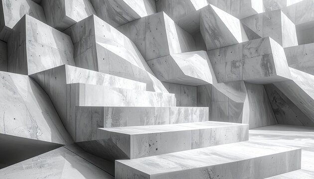 concrete stairs in a building