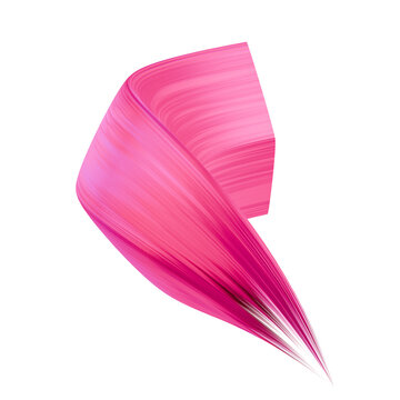 abstract 3d swoosh stroke, on transparent background
