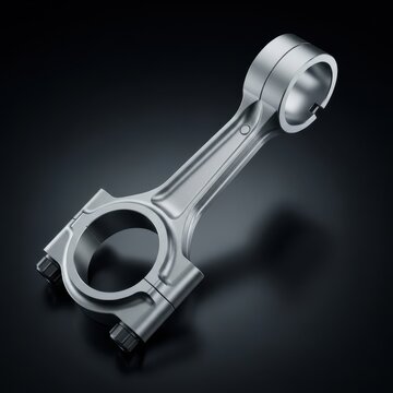 Polished Silver Alloy Connecting Rod, A Key Engine Component for Automotive and Industrial Machinery