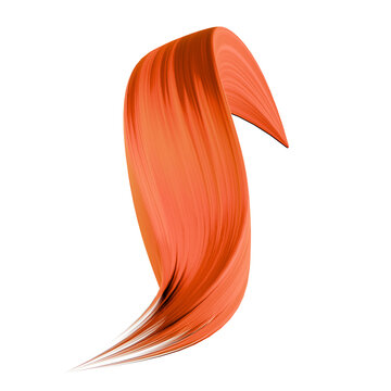 abstract 3d swoosh stroke, on transparent background