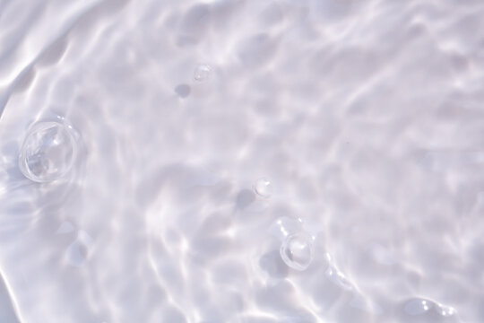 Abstract white transparent water shadow surface texture natural ripple background
