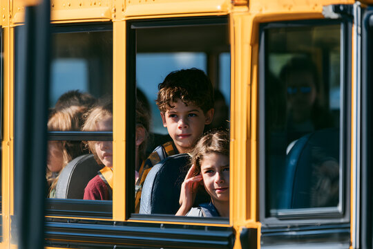 A bus for transporting pupils