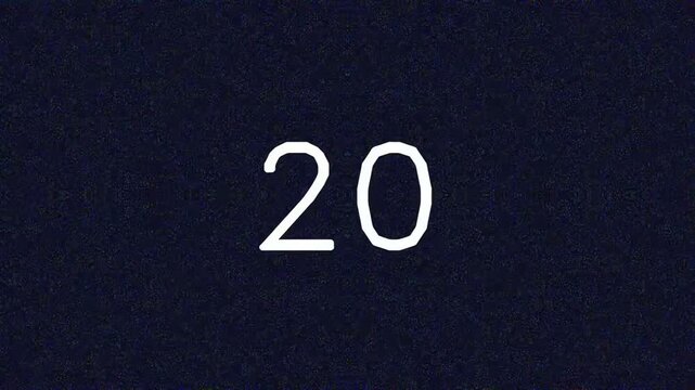 Minimalist number 20 on dark textured background
