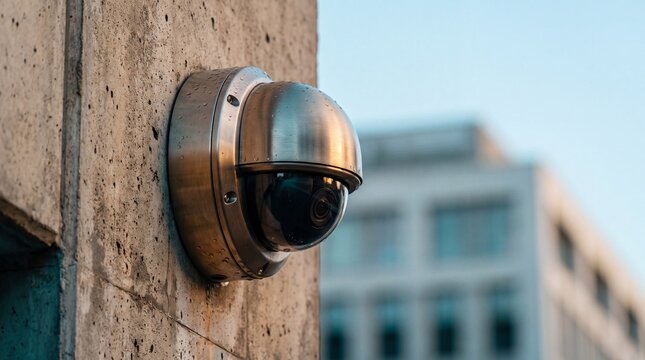 Security Camera on Wall