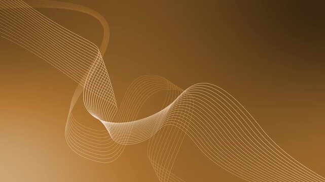 Abstract wave lines on gradient background animation