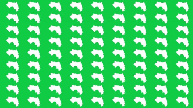 Guinea map pattern scrolling perfect 15 second loop with green background