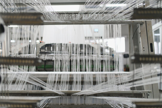 Polypropylene yarn production process in a modern textile factory