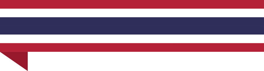 Obraz premium Flag of Thailand Ribbons, Tags, Badges, Banners, Labels – Flat Design Illustration