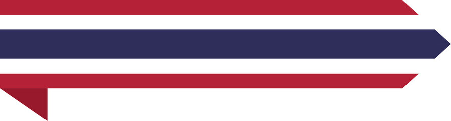 Obraz premium Flag of Thailand Ribbons, Tags, Badges, Banners, Labels – Flat Design Illustration