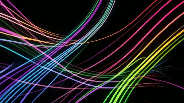 色が移り変わる虹色のレーザー光線