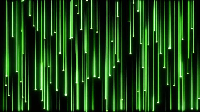 Green Digital Light Rain, Technology Abstract Background