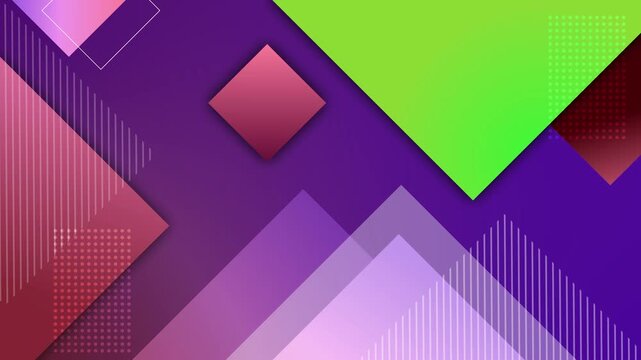 Abstract geometric background with layered paper-like shapes gradients and diagonal lines animation