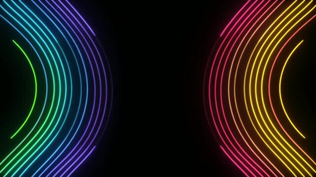 色が移り変わる虹色のレーザー光線