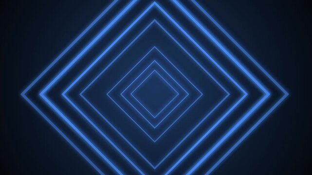 Abstract glowing diamond shapes background creating a modern futuristic neon light pattern animation