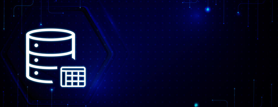 Database Network Architecture and Server Connection Icon