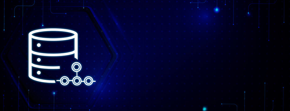 Database Network Architecture and Server Connection Icon