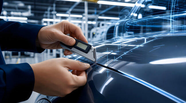 Automotive Quality Control Panel Gap Measurement.