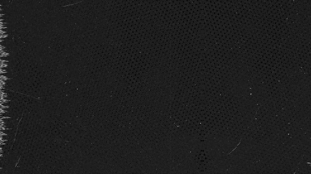 Distressed Black Screen Overlay: Retro Glitch, Dust, Scratches, and Halftone Grid for Vintage Effect