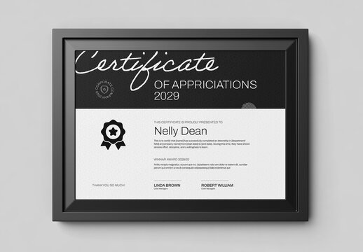 Certificate of Achievement Layout