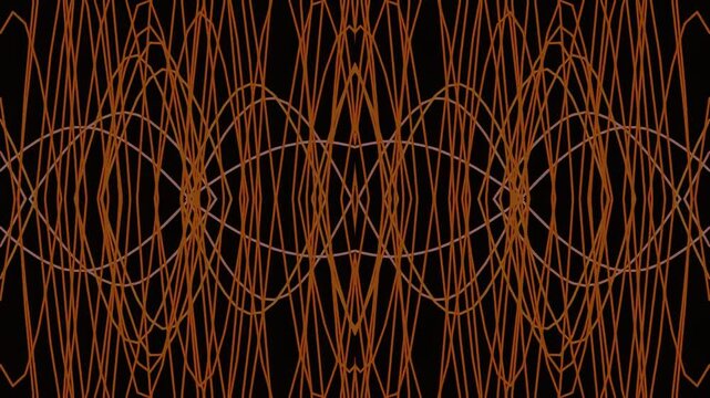 Abstract geometric pattern with symmetrical lines in warm tones