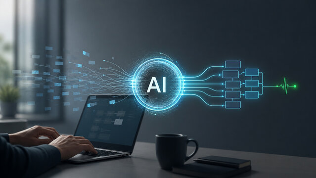 AI software copilot transforming fragmented input into tested architecture