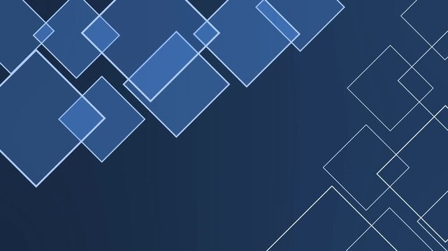 Abstract background with overlapping translucent squares minimal geometric pattern diagonal composition animation