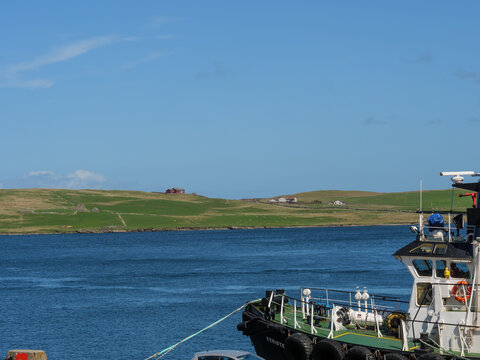 Die Stadt Lerwick auf den Shetland Inseln