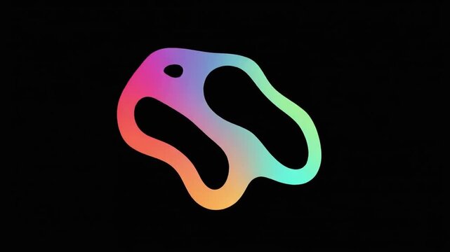abstract colorful morphing shapes seamless transformation loop 4k