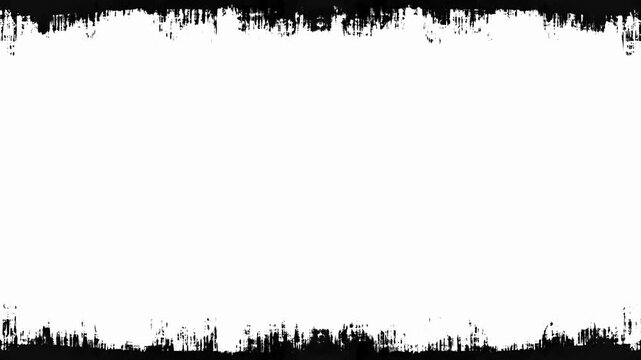 Abstract grunge border frames with textured paint strokes on white background, dynamic motion.