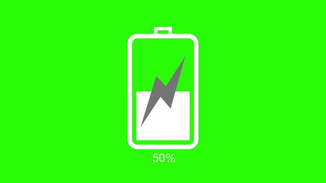 Simple Smartphone Battery Charging Animation with Minimal UI Design