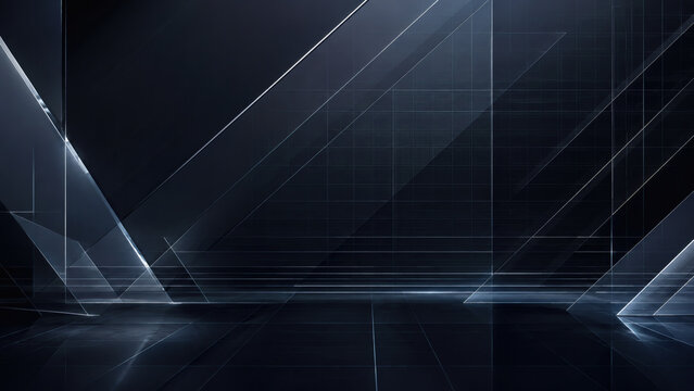 Glass tech on black background