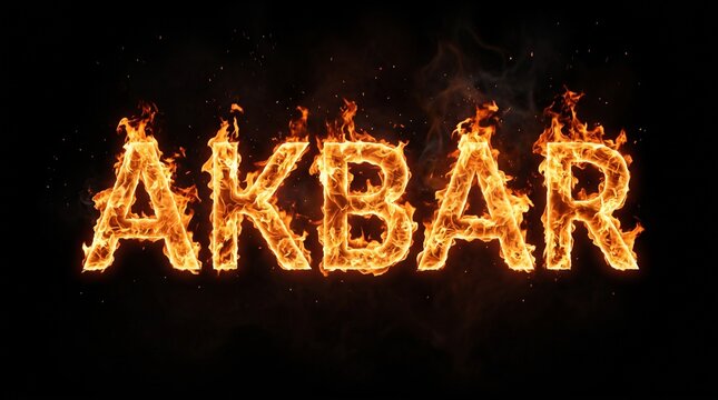 fire sign on black background