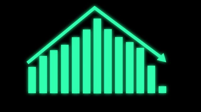Revenue Performance Graph Animation with Positive Financial Trend