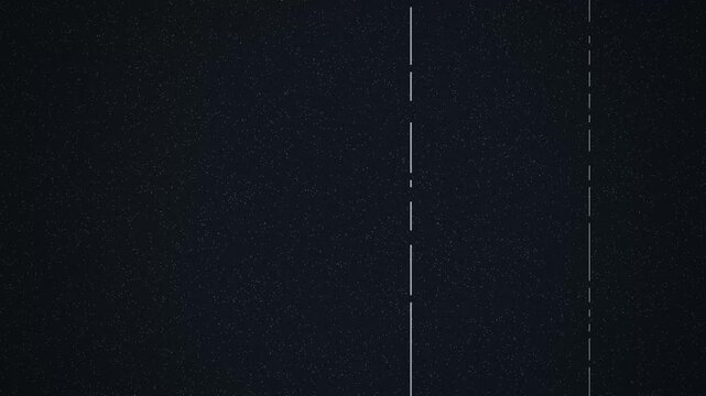 A minimalist road design with white dashed lines on dark surface texture