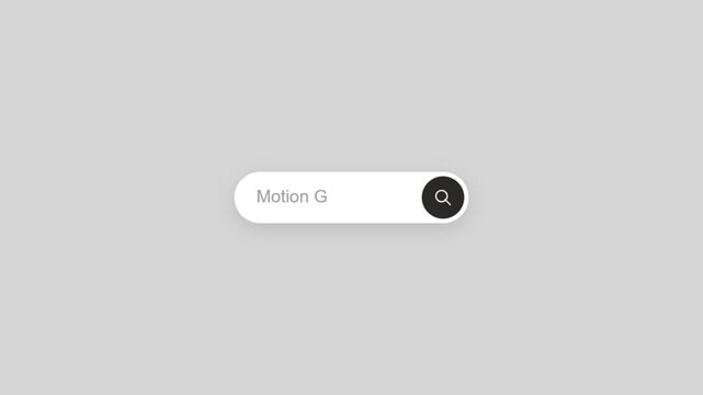 Modern user interface design concept showcasing a clean search bar component with a text input field and integrated search icon for digital platforms