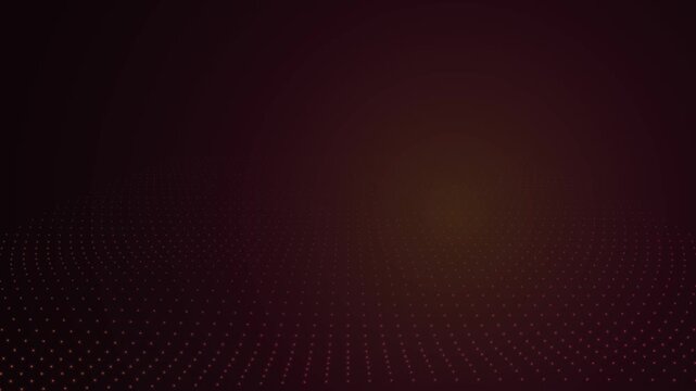 Abstract dark burgundy background with glowing dot grid, elegant maroon digital wave pattern, luxury corporate motion graphics