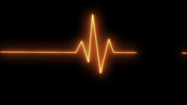 Cardiology Monitor Animation Featuring Heart Rate Wave Signal