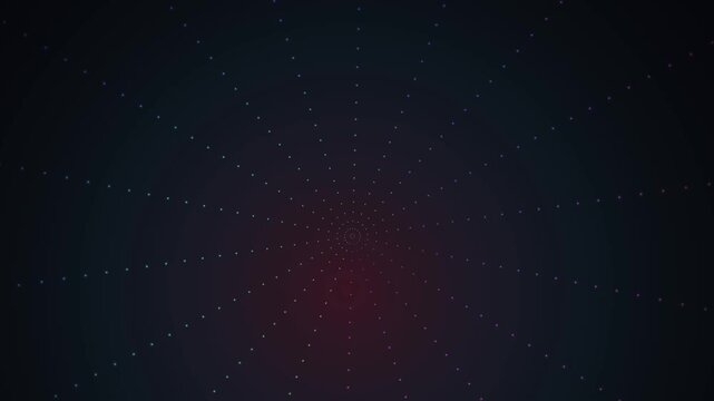 Abstract dark blue background with radial dot patterns. Minimalist geometric motion graphics. Elegant dark backdrop for corporate presentations.