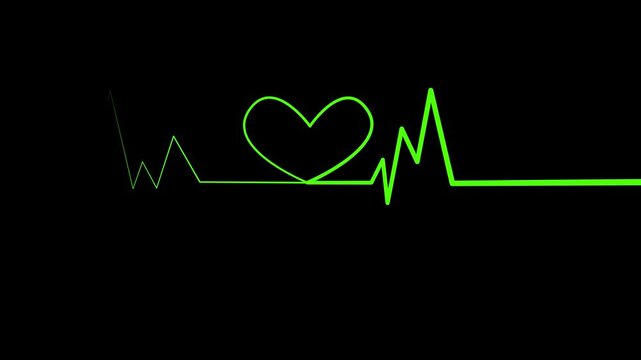 Realistic Medical ECG Line Animation with Cardiac Pulse Monitoring