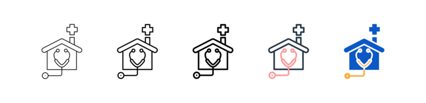 Homecare different style icons set vector illustration. 