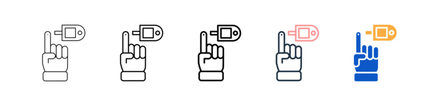 Diabetes different style icons set vector illustration. 