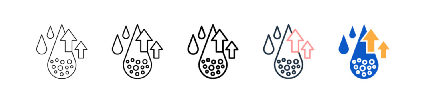 Cholesterol different style icons set vector illustration. 