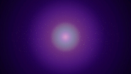Bright glowing nebula in deep purple space with stars © Asma