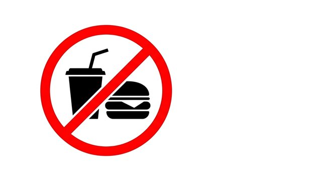 Simple No Food or Drink Sign