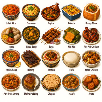 African Foods Illustration Collection