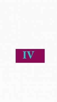Electric cyan cinematic chapter numeral with magenta drop shadow bouncing down and pulsing its shadow offset on white background loop