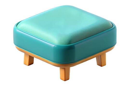 green plastic chair isolated