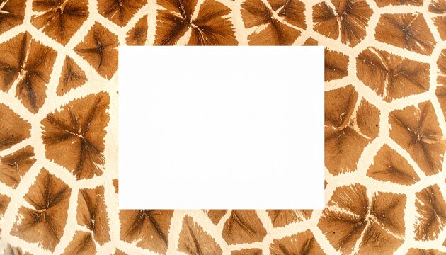 Giraffe Print Inspired Frame Abstract Background