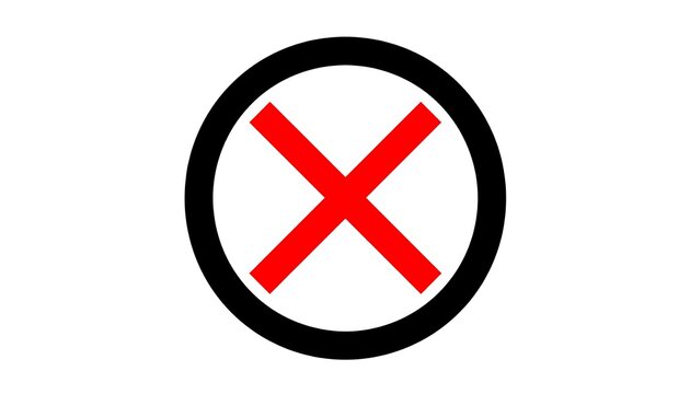 Prohibition symbol no entry circle icon.